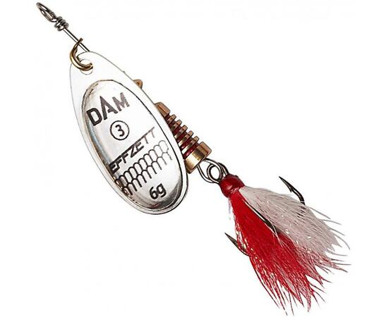 Блесна вращающаяся DAM FZ Standard Dressed Spinner #5 12g S Silver, фото 