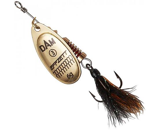 Блесна вращающаяся DAM FZ Standard Dressed Spinner #5 12g S Gold, фото 