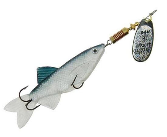 Блесна вращающаяся DAM FZ SPINNER MINNOW Silver/Blue 7g , фото 