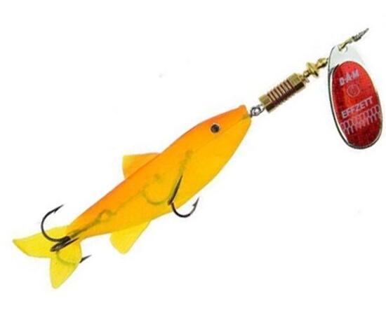 Блесна вращающаяся DAM FZ SPINNER MINNOW Red/Orange 13g , фото 