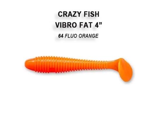 Мягкая приманка CRAZY FISH Vibro fat 4" 14-100-64-6, фото 