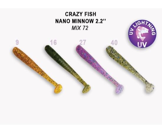 Мягкая приманка CRAZY FISH Nano Minnow 2.2" 22-55-M72-6, фото 