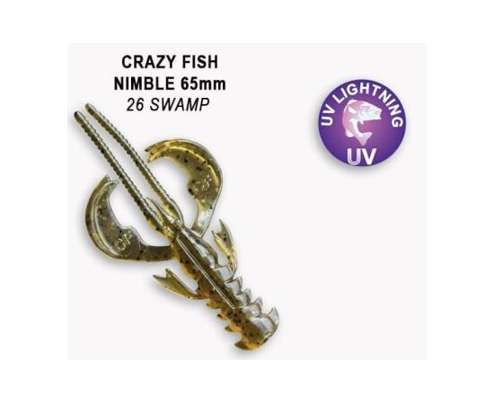 Мягкая приманка CRAZY FISH Nimble 2.5" 44-65-26-6, фото 
