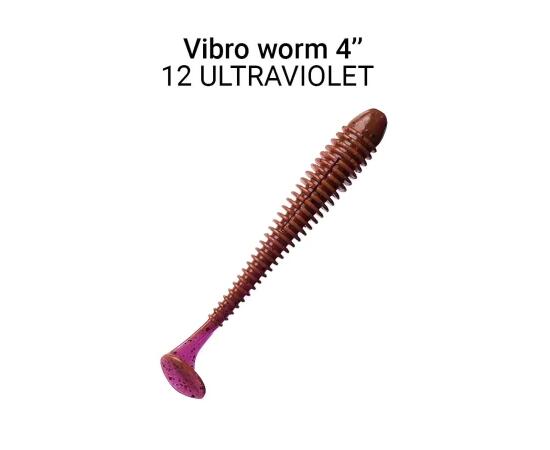 Мягкая приманка CRAZY FISH Vibro Worm 4'' 75-100-12-6, фото 