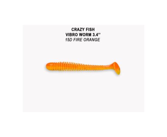 Мягкая приманка CRAZY FISH Vibro worm 3.4" 13-85-15d-6, фото 