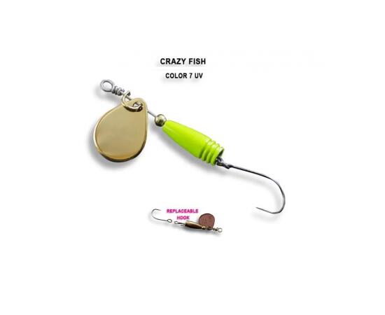 Блесна вращающаяся Crazy Fish Spinner BEAGLE-2,1g #7-GCH, фото 