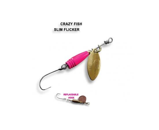 Блесна вращающаяся Crazy Fish Spinner SLIM FLICKER-1,9g #5, фото 