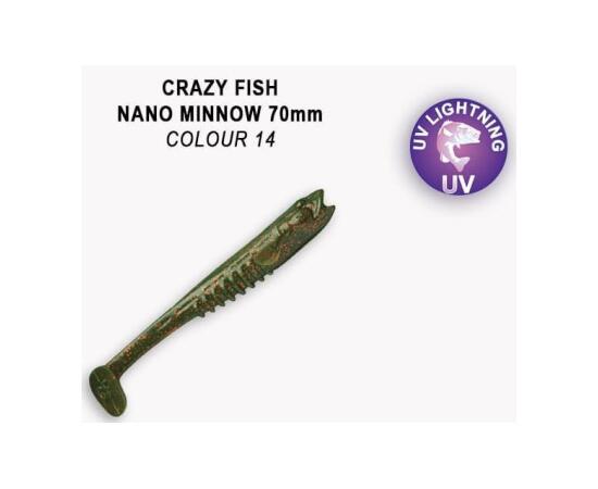 Мягкая приманка CRAZY FISH Nano Minnow 2.8" 53-70-14-7, фото 
