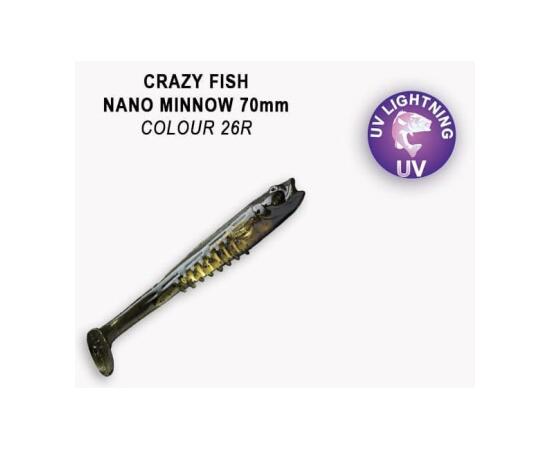 Мягкая приманка CRAZY FISH Nano Minnow 2.8" 53-70-26-7, фото 