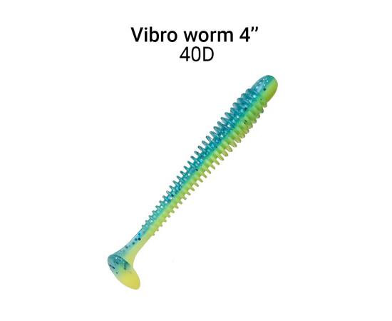 Мягкая приманка CRAZY FISH Vibro Worm 4'' 75-100-40d-6, фото 