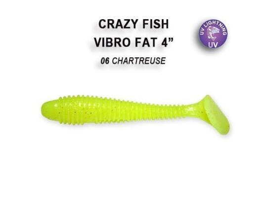 Мягкая приманка CRAZY FISH Vibro fat 4" 14-100-6-6, фото 