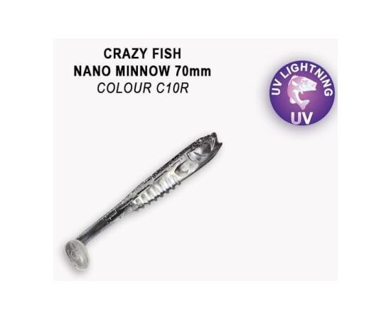 Мягкая приманка CRAZY FISH Nano Minnow 2.8" 53-70-C10R-7, фото 