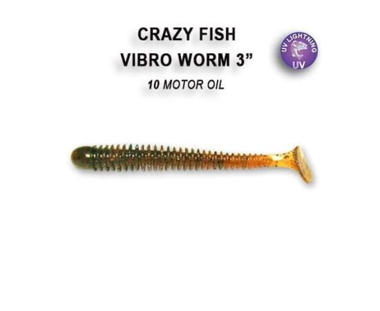 Мягкая приманка CRAZY FISH Vibro worm 3" 11-75-10-6, фото 
