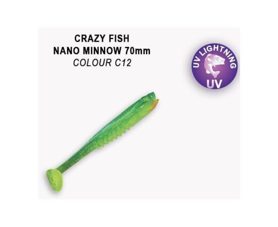 Мягкая приманка CRAZY FISH Nano Minnow 2.8" 53-70-C12-7, фото 