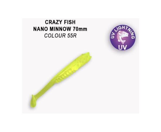 Мягкая приманка CRAZY FISH Nano Minnow 2.8" 53-70-55R-7, фото 