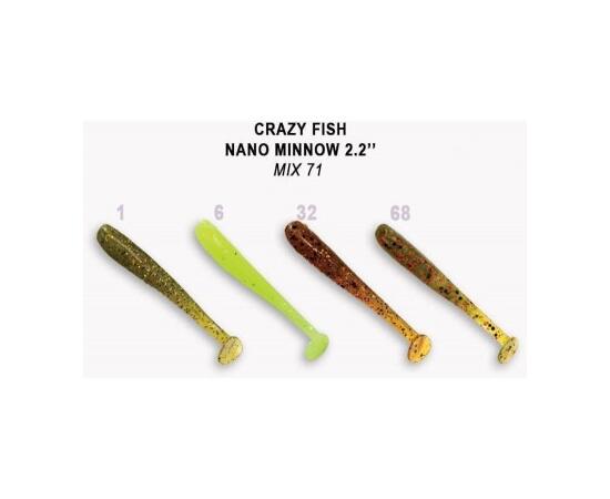 Мягкая приманка CRAZY FISH Nano Minnow 2.2" 22-55-M71-6, фото 