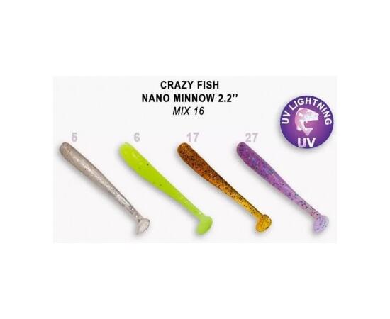 Мягкая приманка CRAZY FISH Nano Minnow 2.2" 22-55-M16-6, фото 