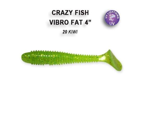 Мягкая приманка CRAZY FISH Vibro fat 4" 14-100-20-6, фото 