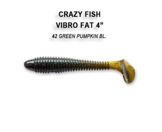 Мягкая приманка CRAZY FISH Vibro fat 4" 14-100-42-6, фото 