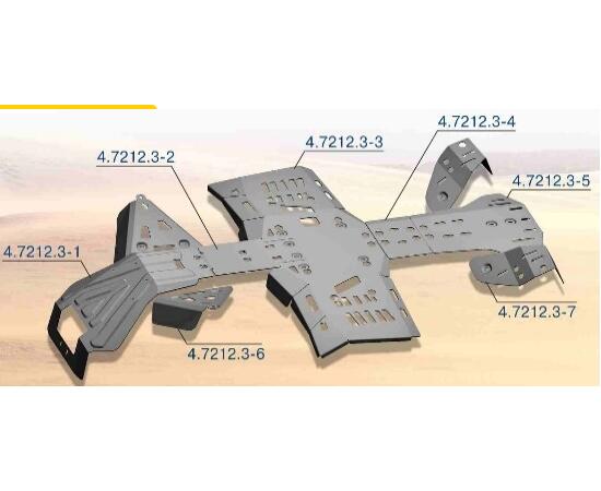 Защита днища Brp Can-am Outlader 500/650/650 XMR/800/1000 /1000 XMR 2012-2016, фото , изображение 2