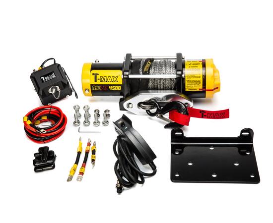 Лебедка электрическая синтетический трос T-Max ATW PRO 4500, фото , изображение 2