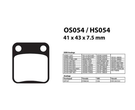 ТОРМОЗНЫЕ КОЛОДКИ ДЛЯ КВАДРОЦИКЛОВ YAMAHA, STELS, RM, BALTMOTORS RIVAL HS054, фото , изображение 3