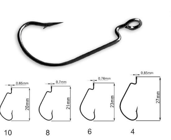 Крючки офсетные Crazy Fish DN Offset Joint Hook OJH-10 20 шт., фото , изображение 2