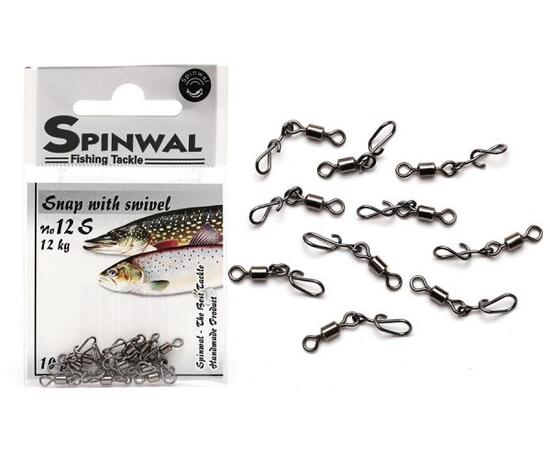 Застежка Spinwal Snap with swivel size 12S 10pcs su, фото 