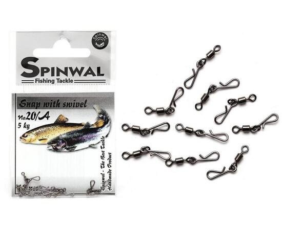 Застежка Spinwal Snap with swivel size 20A 10pcs su, фото 