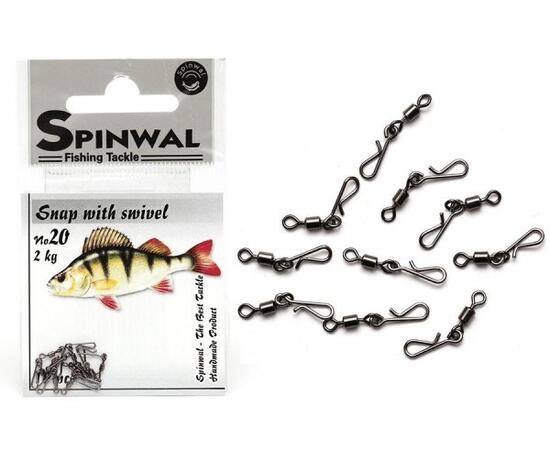 Застежка Spinwal Snap with swivel size 20 10pcs, фото 
