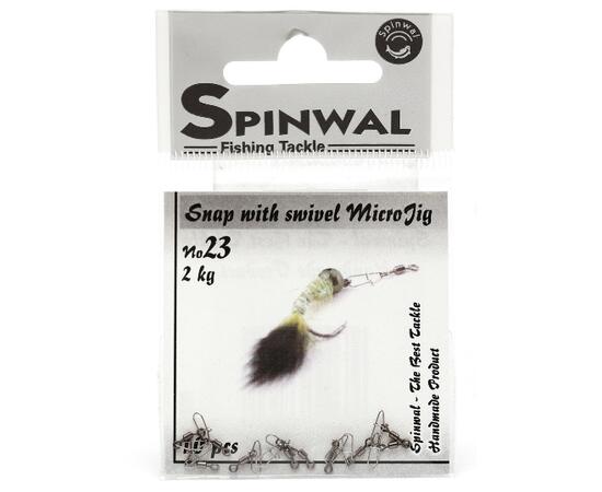 Застежка Spinwal Snap MicroJig with swivel size 23 10pcs, фото , изображение 2