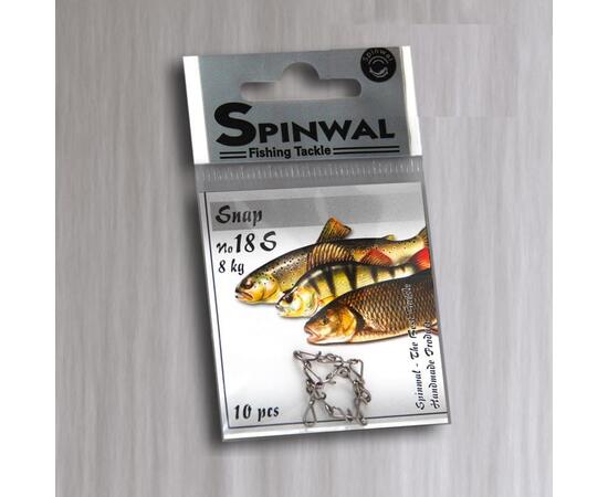 Застежка Spinwal Snap size 18S 8kg 10pcs, фото , изображение 2