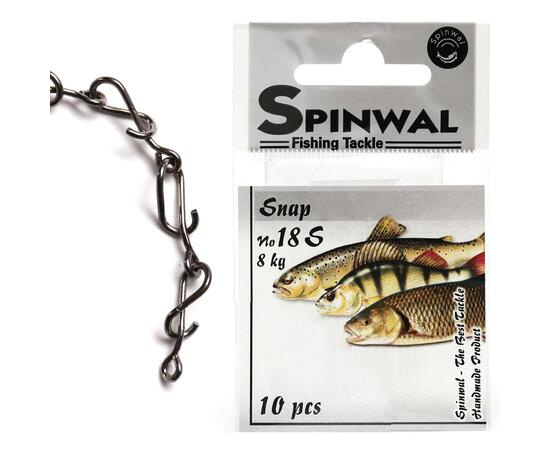 Застежка Spinwal Snap size 18S 8kg 10pcs, фото 