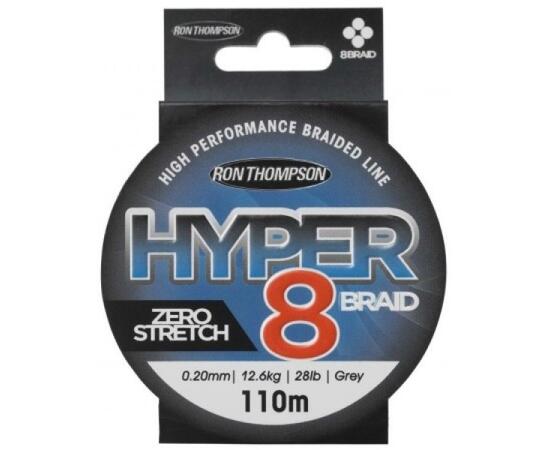 Леска плетеная R.T. Hyper 8-Braid 110m 0,10mm 5,4kg Grey, фото 