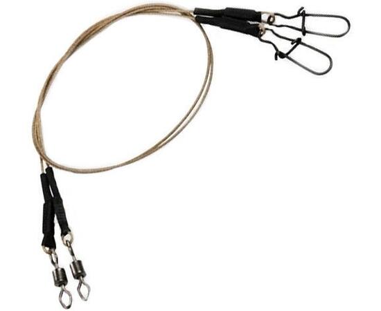 Поводок DAM EFFZETT COATED CORE49 LEADER BROWN 30CM 11KG 2PCS, фото 