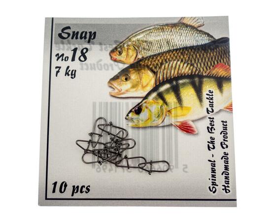Застежка Spinwal Snap size 18 7kg 10pcs, фото 