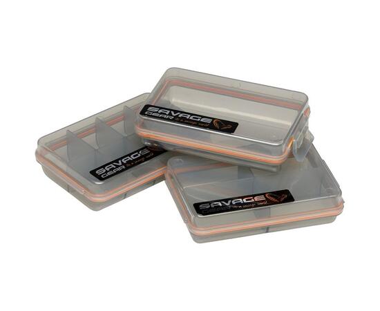 Коробка для приманок SAVAGE GEAR Pocket Box Smoke 3pcs Kit 10,5X6,8X2,6cm, фото 