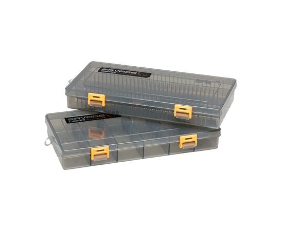 Коробка для приманок SAVAGE GEAR Flat Lure Box Smoke Kit 2pcs 23X11X3,5cm, фото 
