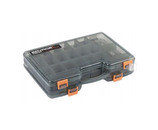 Коробка для приманок SAVAGE GEAR Lurebox 2 Sided Smoke Large 29,5X20,5X6,2cm, фото 