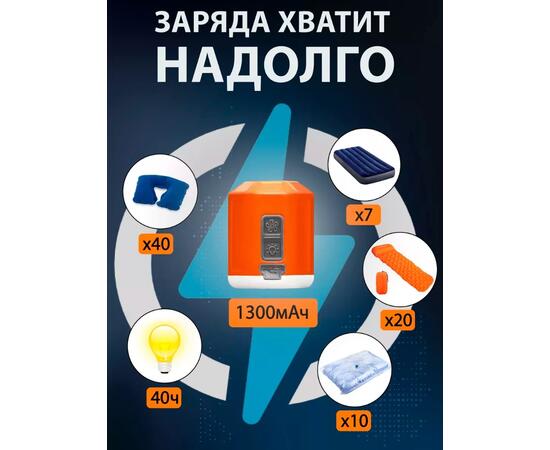 Насос аккумуляторный светодиодный для кемпинга + фонарик GIGA Pump 4.0, фото , изображение 4