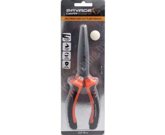 Плоскогубцы SAVAGE GEAR MP Splitring And Cut Pliers M  17,5cm, фото , изображение 2