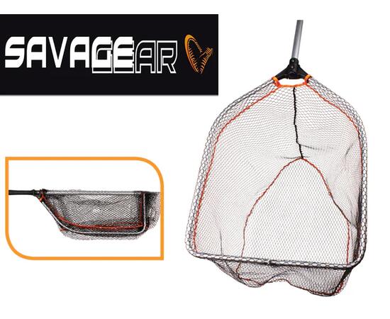 Подсачник SAVAGE GEAR Pro Folding Rubber Mesh Landign Net L 65x50cm, фото 