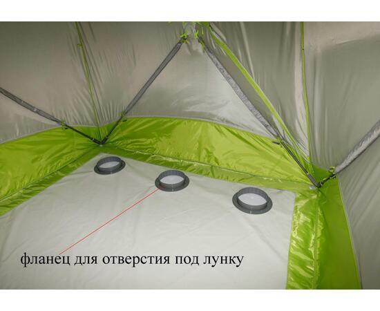 Дно гидроизоляционное ЛОТОС КУБ 3 (210х210) с фланцами, Размер (см): 210х210, Отверстия под лунки в полу: 3 шт., в сборе с фланцами, фото , изображение 2