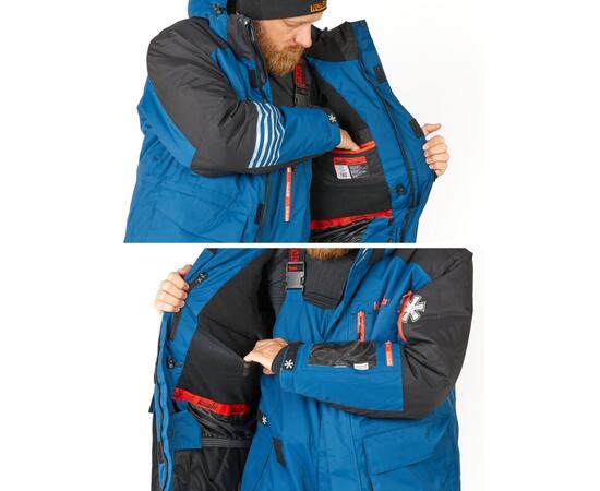 Костюм зимний Norfin Tornado PRO 04 р.XL, Размер: XL, Расцветка: синий/чёрный, фото , изображение 5