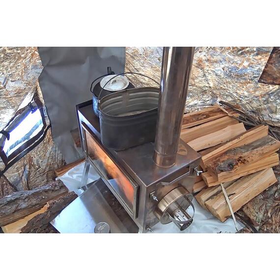 Походная печь для палатки Берег "Камин" Малая