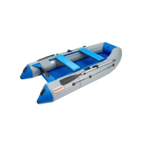 Надувная лодка Roger ТРОФЕЙ 3100 НДНД Серый с синим, фото 
