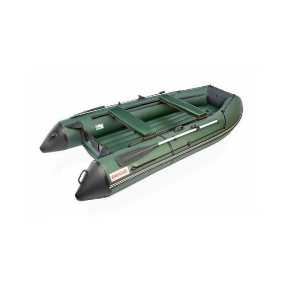 Надувная лодка Roger ЗЕФИР LT 3100 НДНД (лайт) Зелёный с чёрным, фото 