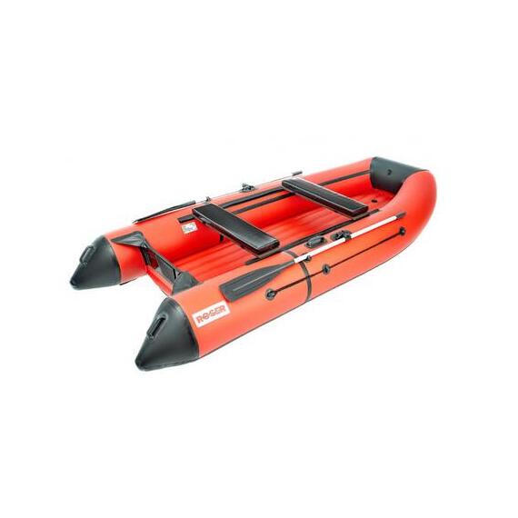Надувная лодка Roger ТРОФЕЙ 3300 НДНД Красный с чёрным, фото 