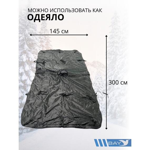 Спальный мешок Трансформер 12 черный/черный -10 (300х145), фото , изображение 3