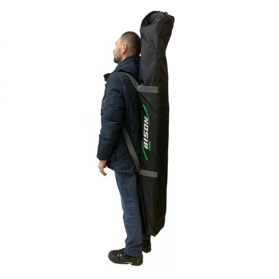 Палатка зимняя трехслойная Bison Prime Extra Куб (2.40х2.40х2.10м) бело-зелёная, фото , изображение 6